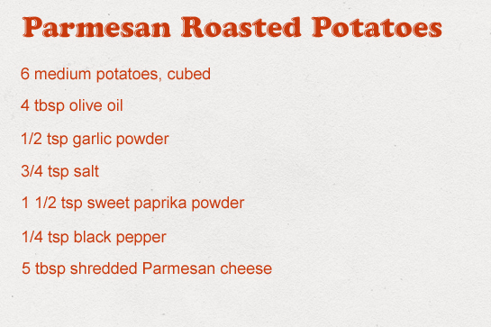 Parmesan roasted potatoes recipe with step by step photos, ingredients
