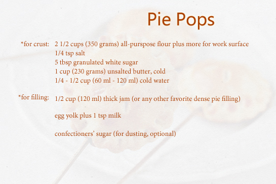 pie pops recipe with step by step pictures ingredients