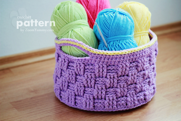 crochet pattern big crochet basket from zoomyummy
