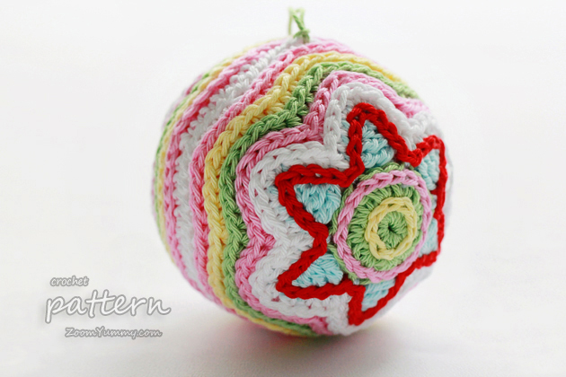 Crochet PDF Pattern - Star Christmas Ball