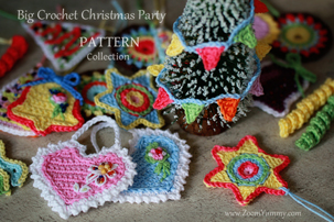 Big Crochet Christmas Party (PATTERN) collection of patterns for crochet Christmas ornaments