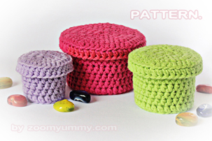 Crochet Boxes (PATTERN) crochet boxes pattern step by step picture tutorial in pdf format