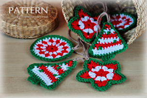 Crochet Christmas Ornaments (PATTERN) crochet Christmas ornaments star tree circle patter pdf download