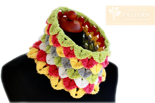 Crocodile Stitch Cowl (PATTERN) crochet crocodile stitch cowl pattern