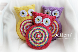 Crochet Owl Cushions (PATTERN) crochet owl cushions pattern