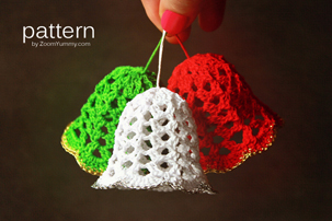 Crochet Christmas Bells (PATTERN) crochet-pattern-crochet-christmas-bells