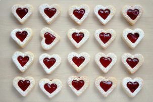 Raspberry Linzer Heart Cookies linzer heart shaped cookies