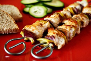 Chicken Kebab chicken kebab recipe with step by step pictures and list of ingredients, homemade chicken kebab, chicken skewers, roasted chicken and vegetable skewers recipe, pictures, images