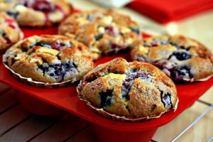 Berry Muffins with White Chocolate Chunks mixed berry muffins with white chocolate chunks recipe with step by step pictures and list of ingredients, berry muffins