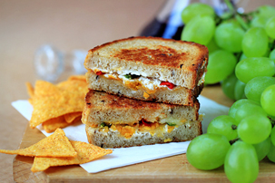 Crispy Chili Pepper Grilled Cheese Sandwich crispy chili pepper grilled cheese sandwich recipe with step by step pictures and list of ingredients, how to make crispy chili pepper sandwich, recipe, ingredients, pictures, images