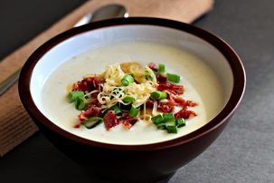 Loaded Potato Soup loaded potato soup recipe with step by step pictures, how to make loaded potato soup, homemade potato soup, pictures, ingredients, images