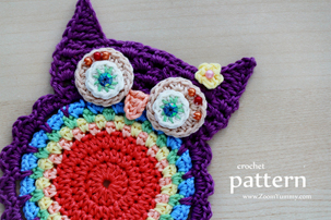 Crochet Owl Coasters/Appliques (PATTERN) Crochet Owl Coasters/Appliques Pattern