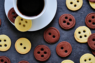 Vanilla And Chocolate Button Cookies Vanilla And Chocolate Button Cookies